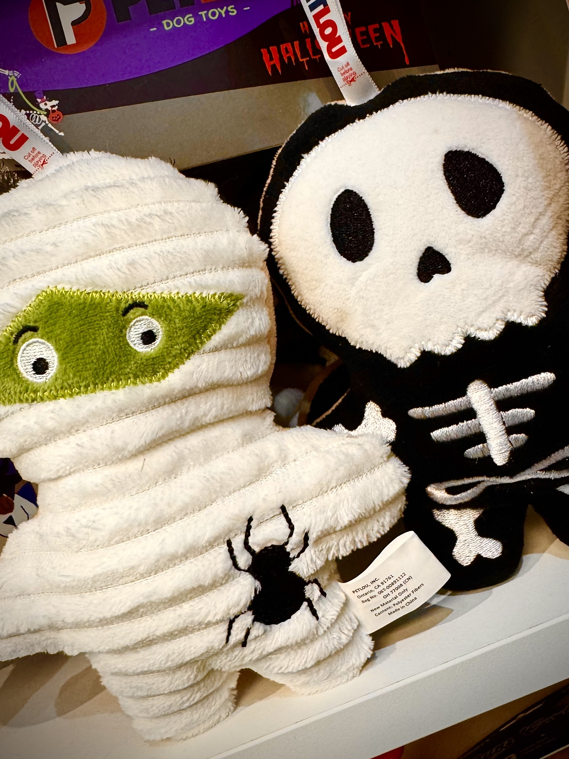 Halloween mummy monster toys at Wishbone Pet Co.
